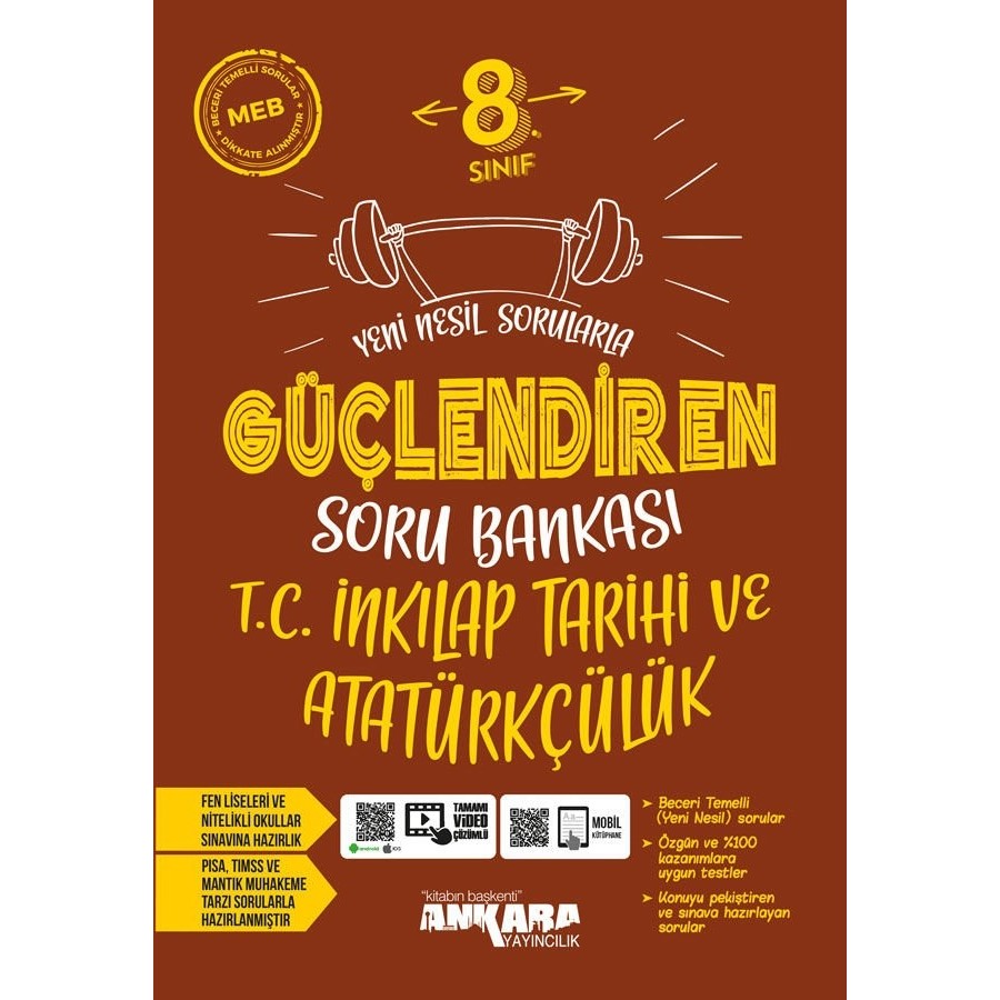 Ankara Yayıncılık 8.Sınıf LGS Güçlendiren Inkılap Tarihi Soru Bankası Diğer Fiyatı
