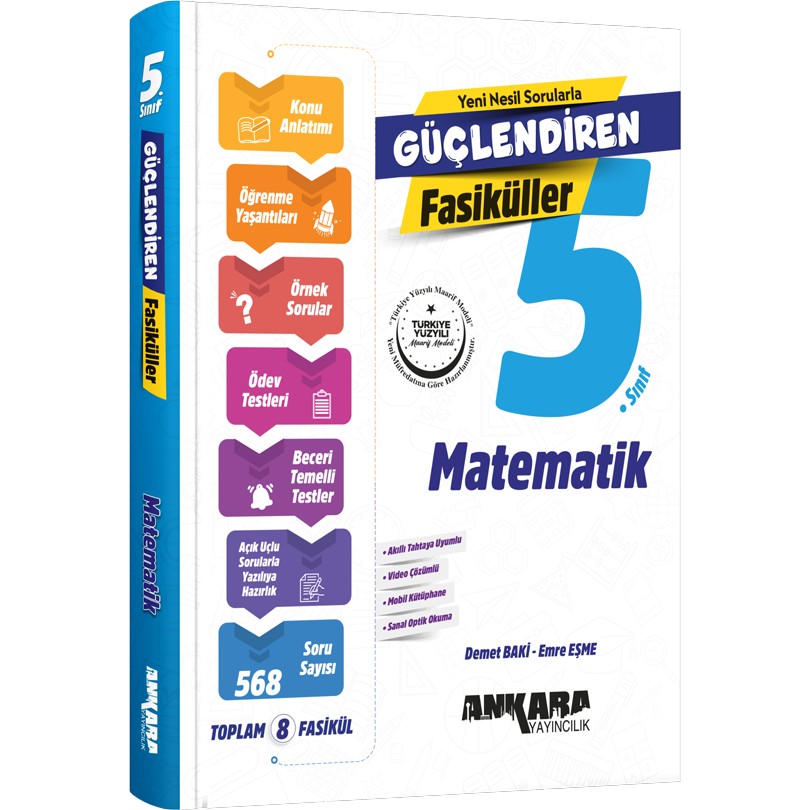 Ankara Yayıncılık Ankara 5. Sınıf Matematik Güçlendiren Fasiküller Ankara Yayıncılı Tüm Dersler Fiyatı