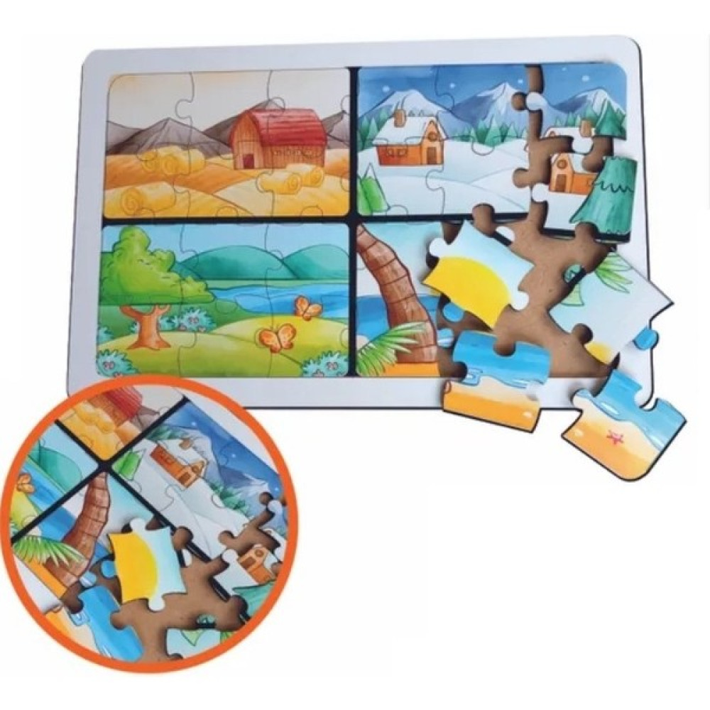 Ankebut 24 Parça Mevsimler Puzzle 29*19 cm Bebek Oyuncakları Fiyatı