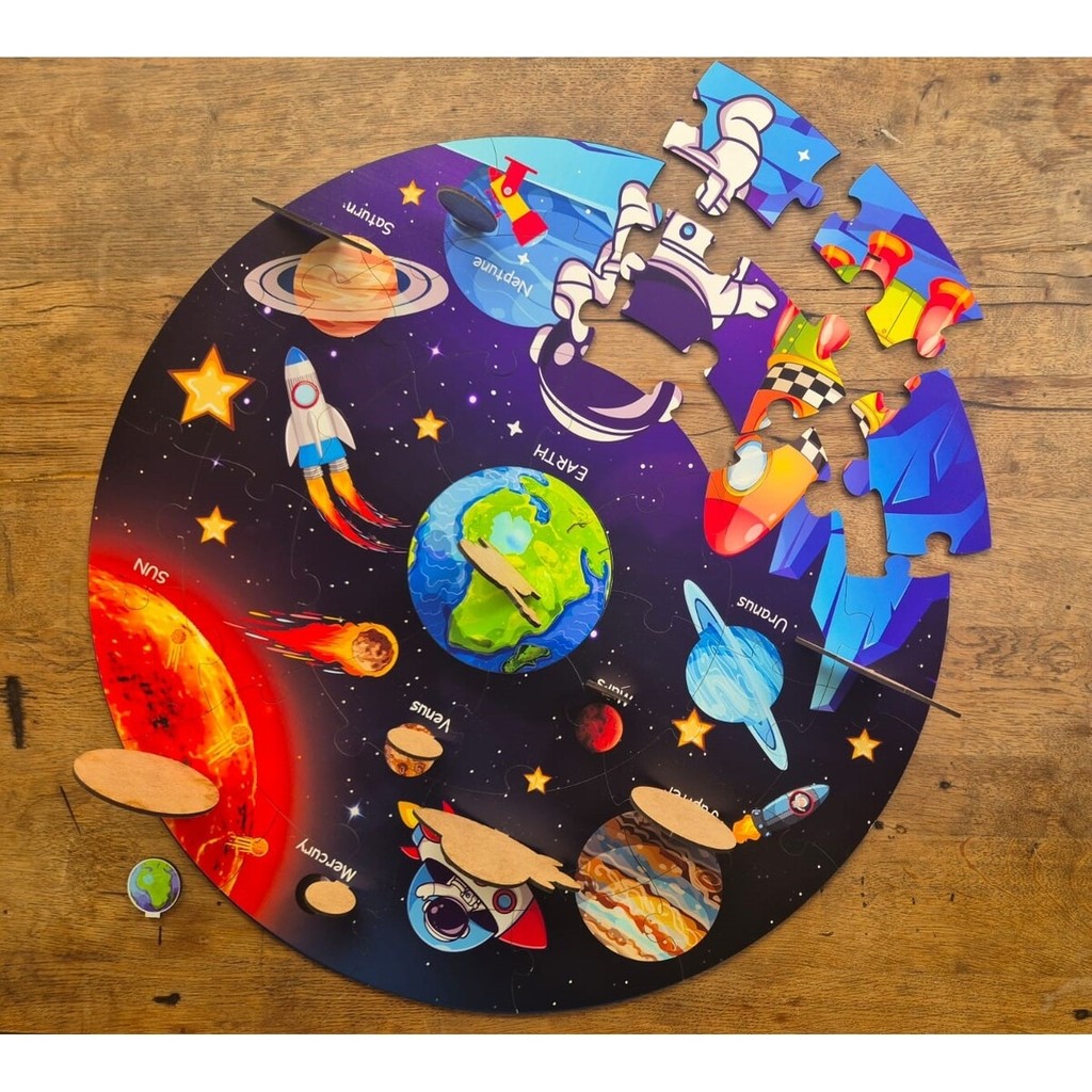 Ankebut 3D Galaksimiz Ahşap Puzzle Büyük Boy 44 Parça Eğitici Özellikli Ahşap Tasarım Anne Bebek Oyuncak Fiyatı