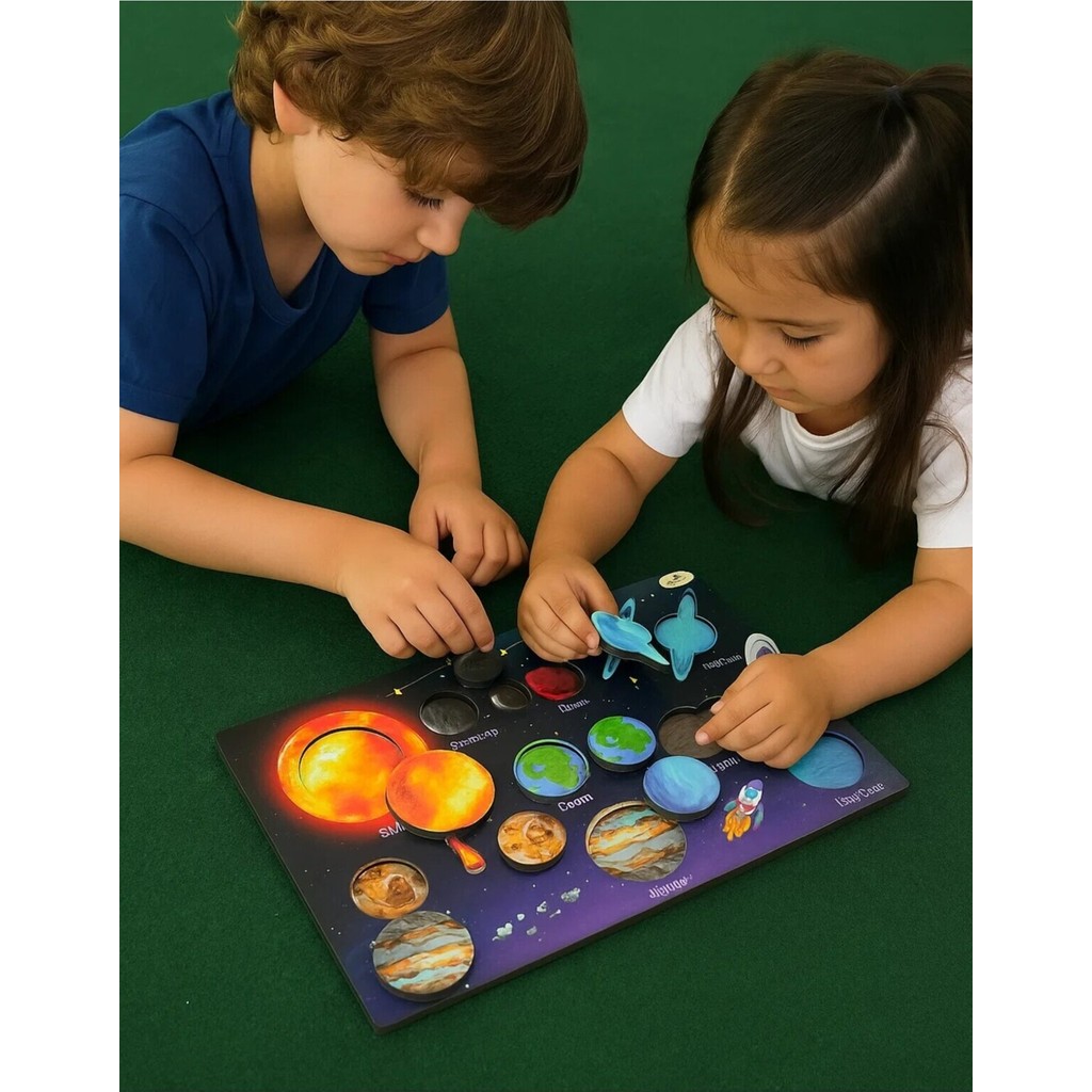 Ankebut Ahşap Solar System Puzzle Anne Bebek Oyuncak Fiyatı