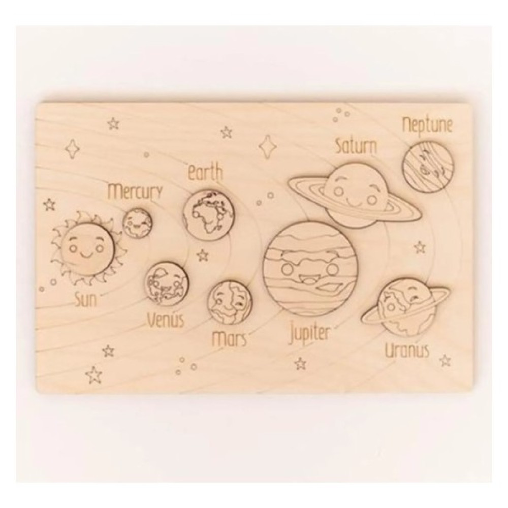 Ankebut Ahşap Yapboz Güneş Sistemi Puzzle 30 cm * 22 cm Bebek Oyuncakları Fiyatı