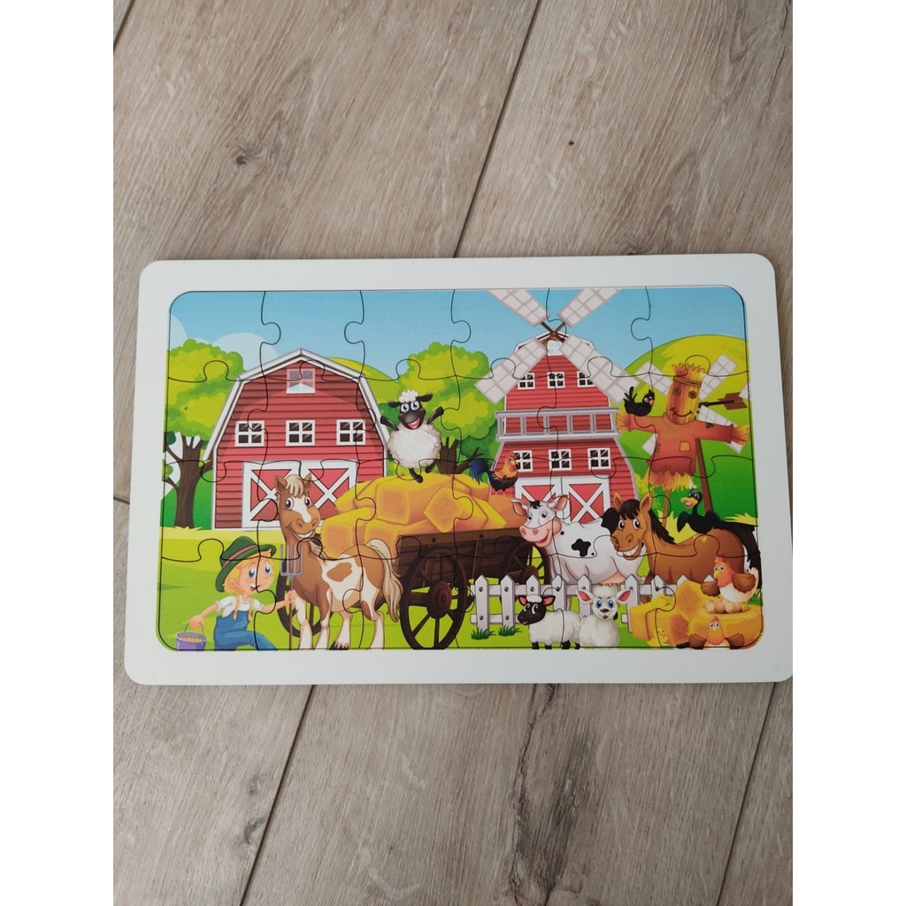 Ankebut At Çiftliği ve Hayvanlar Puzzle Ahşap Renkli Puzzle 24 Parça Anne Bebek Oyuncak Fiyatı