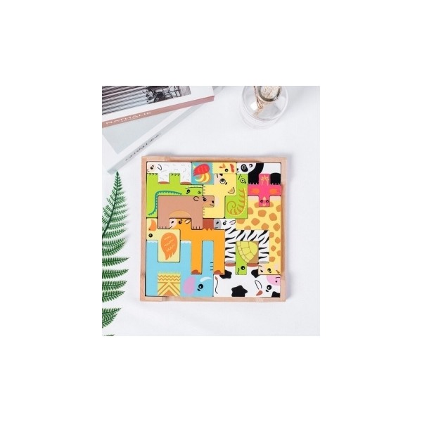 Ankebut Renkli 15 Hayvanlı Geometrik Puzzle Anne Bebek Oyuncak Fiyatı
