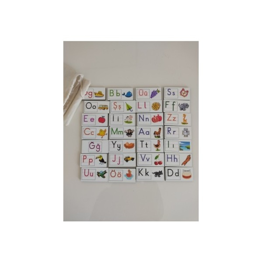 Ankebut Renkli Resimli Alfabe Domino Puzzle Bebek Oyuncakları Fiyatı