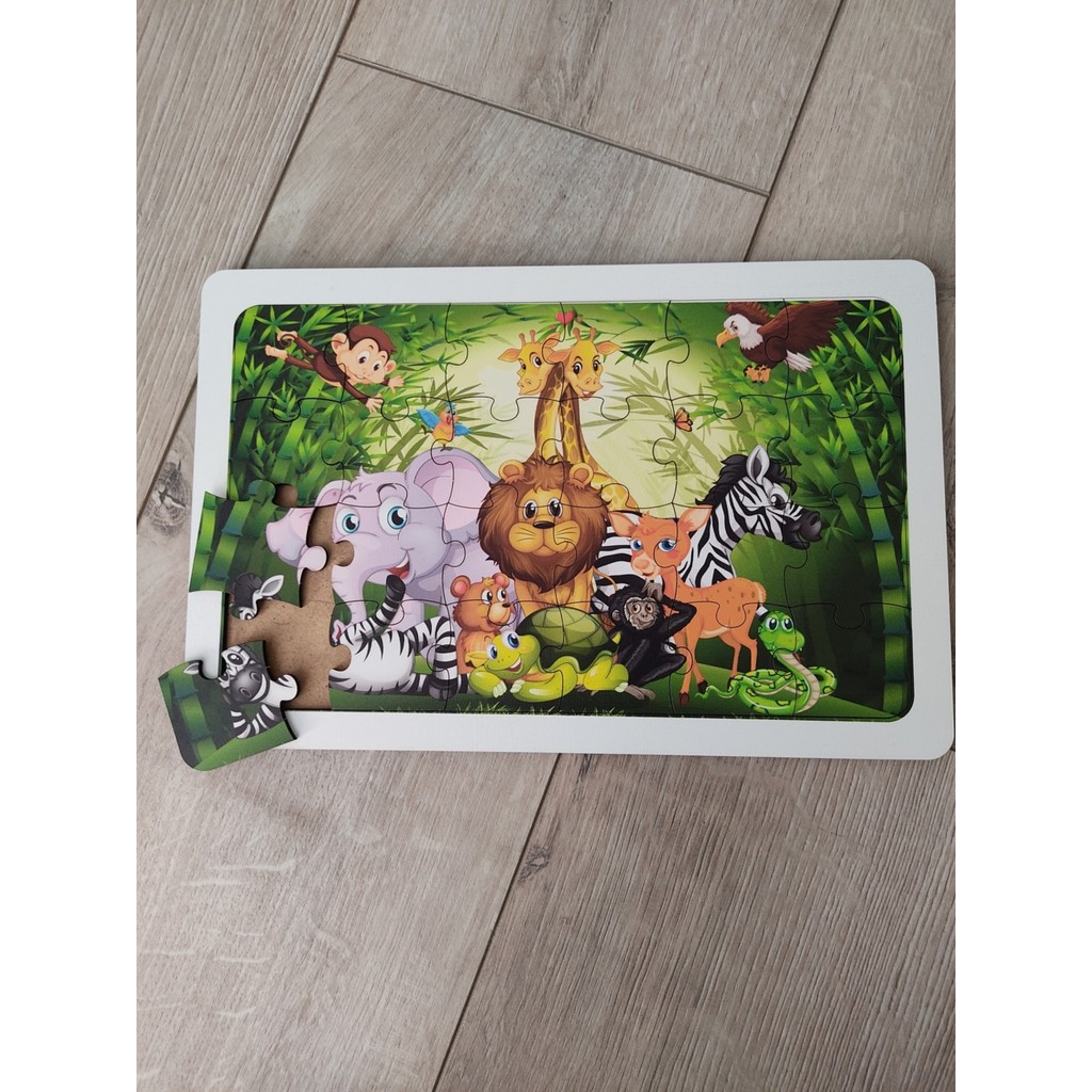 Ankebut Safari Orman Hayvanları Puzzle Ahşap Renkli Puzzle 24 Parça Bebek Oyuncakları Fiyatı