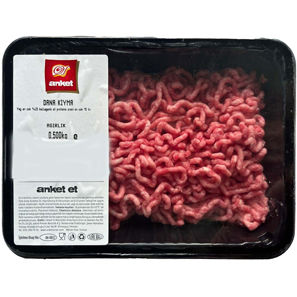 Anket Dana Kıyma 500 g Diğer Fiyatı