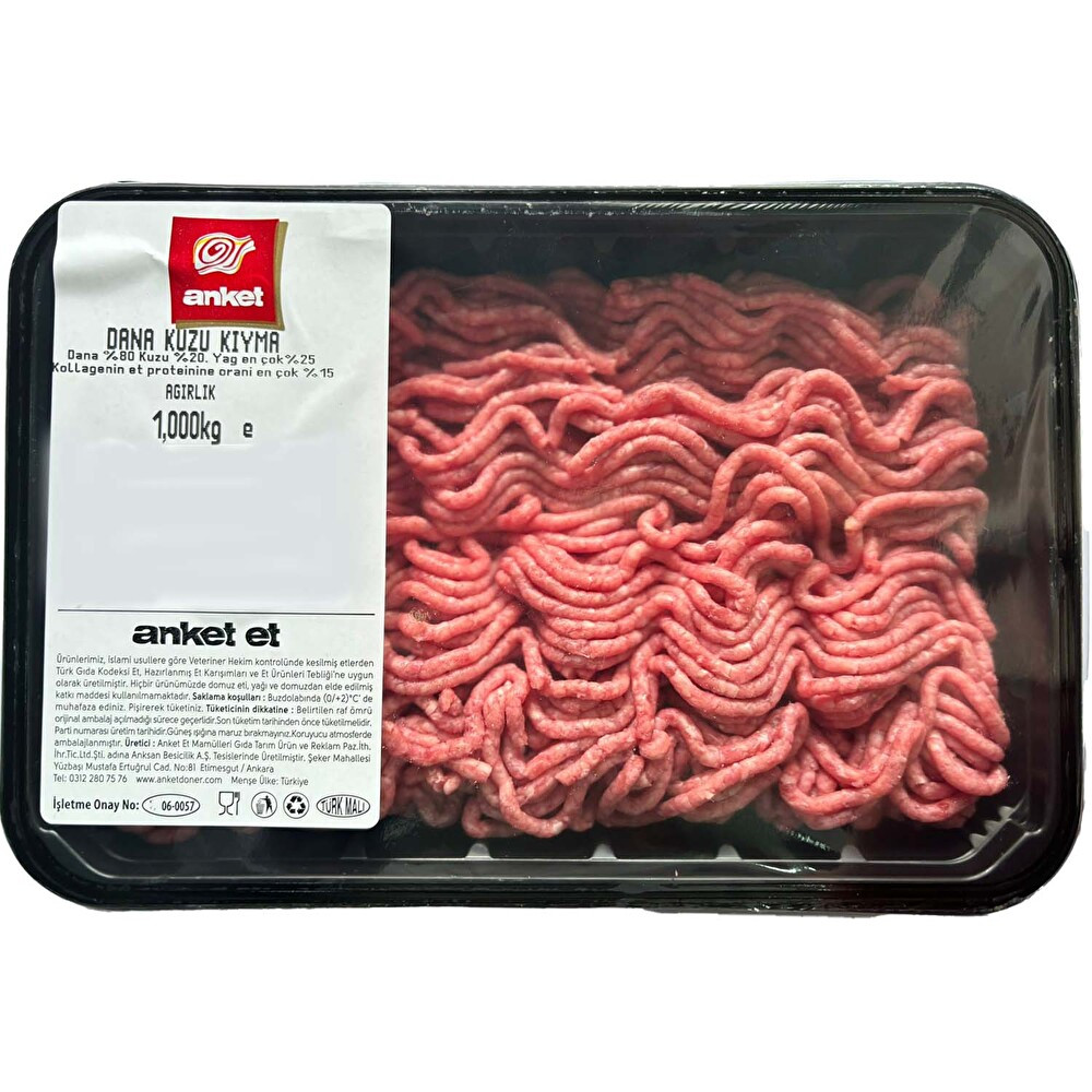 Anket Dana Kuzu Kıyma 1 Kg Diğer Fiyatı