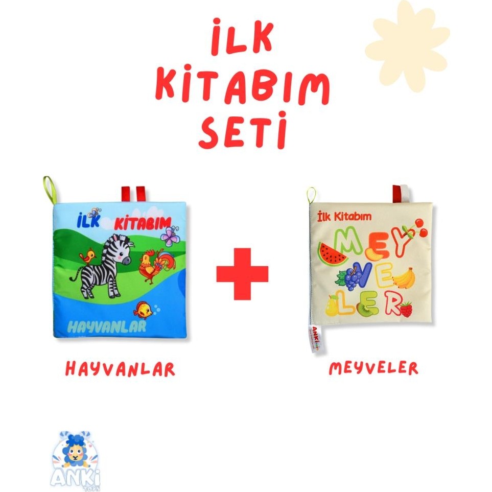Anki Toys 2'li Hışırtılı Kitap Seti: Hayvanlar & Meyveler - Çok Renkli Eğitici Oyuncak Fiyatı