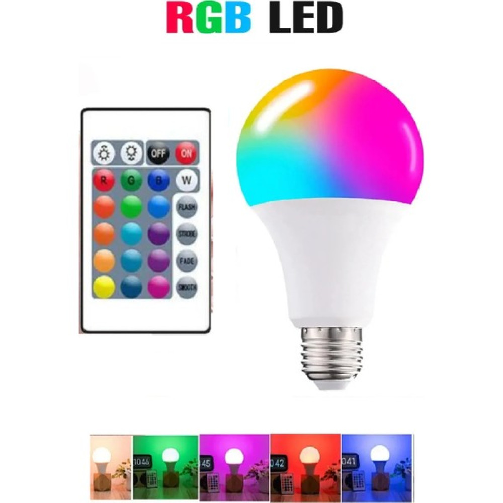 Anktek 10 W Rgb Led Ampul Kumandalı Renk Değiştiren Ampul 16 Renk White E27 Duy 220 Volt - Beyaz Led Aydınlatmalar Fiyatı