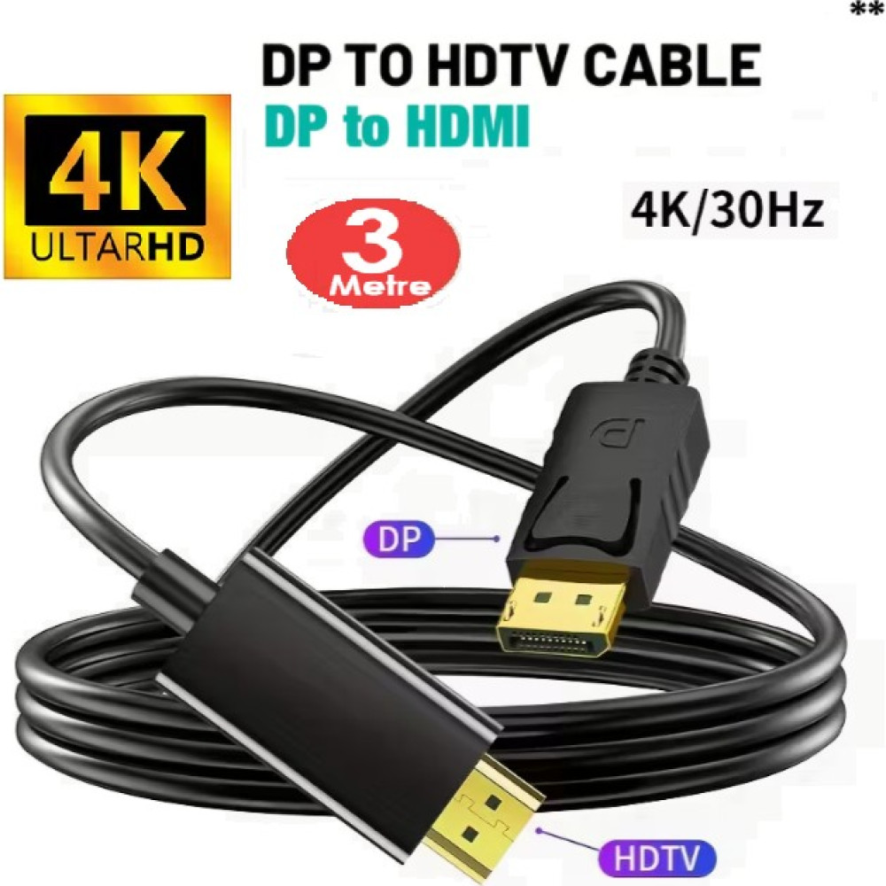 Anktek Displayport Dp To Hdmi Çevirici Kablo 4K*30Hz Dp To HDMI Dönüştürücü (3 Metre) Bilgisayar Çevirici ve Adaptörü Fiyatı