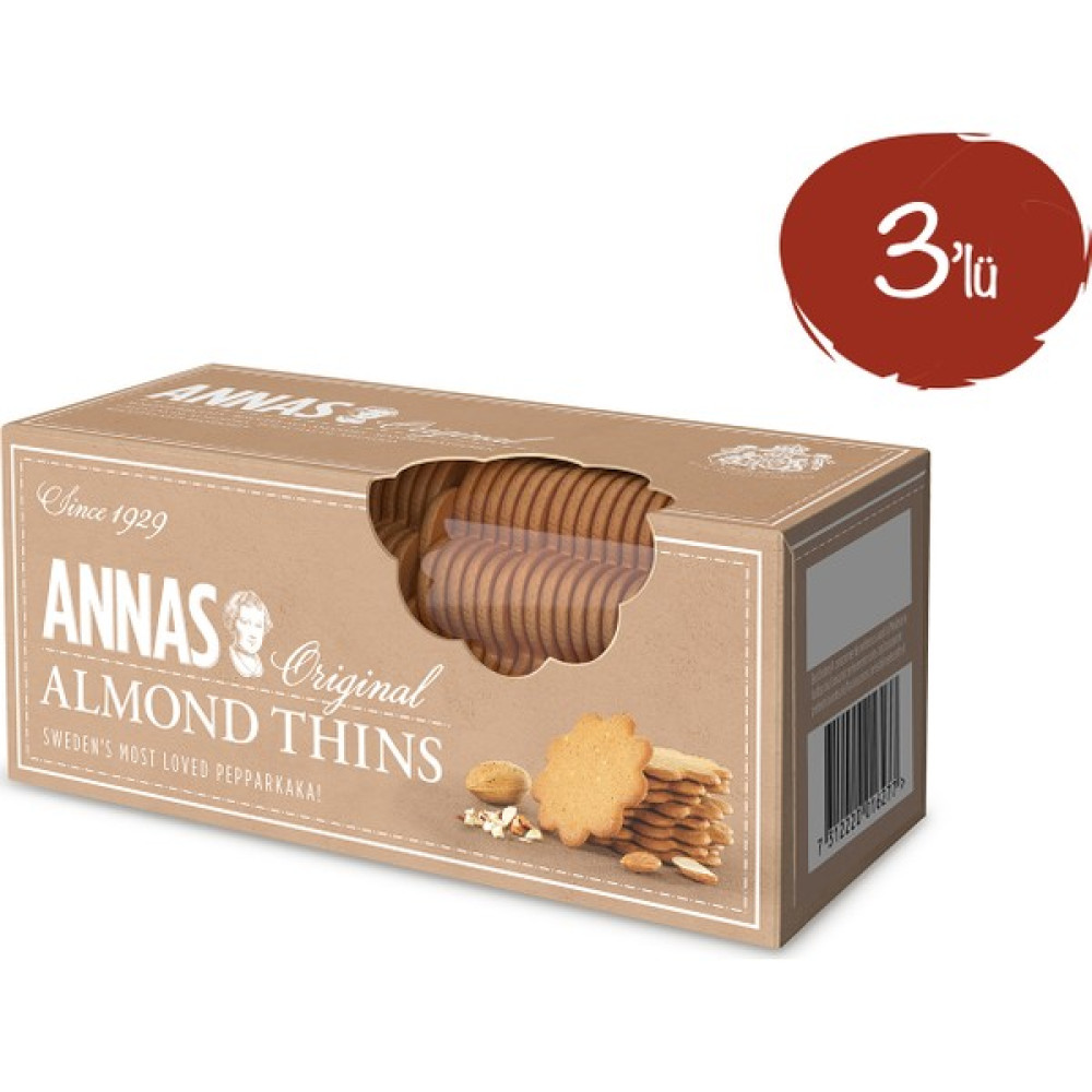 Annas Badem Aromalı Bisküvi 150 gr x 3 Paket Oto Boyaları Fiyatı