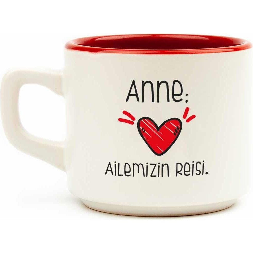 Anne, Ailemizin Reisi Beyaz Venüs Kupa - Hediye Seramik Kupa - 1 Adet Fincan / Bardak / Kahve Takımı Fiyatı