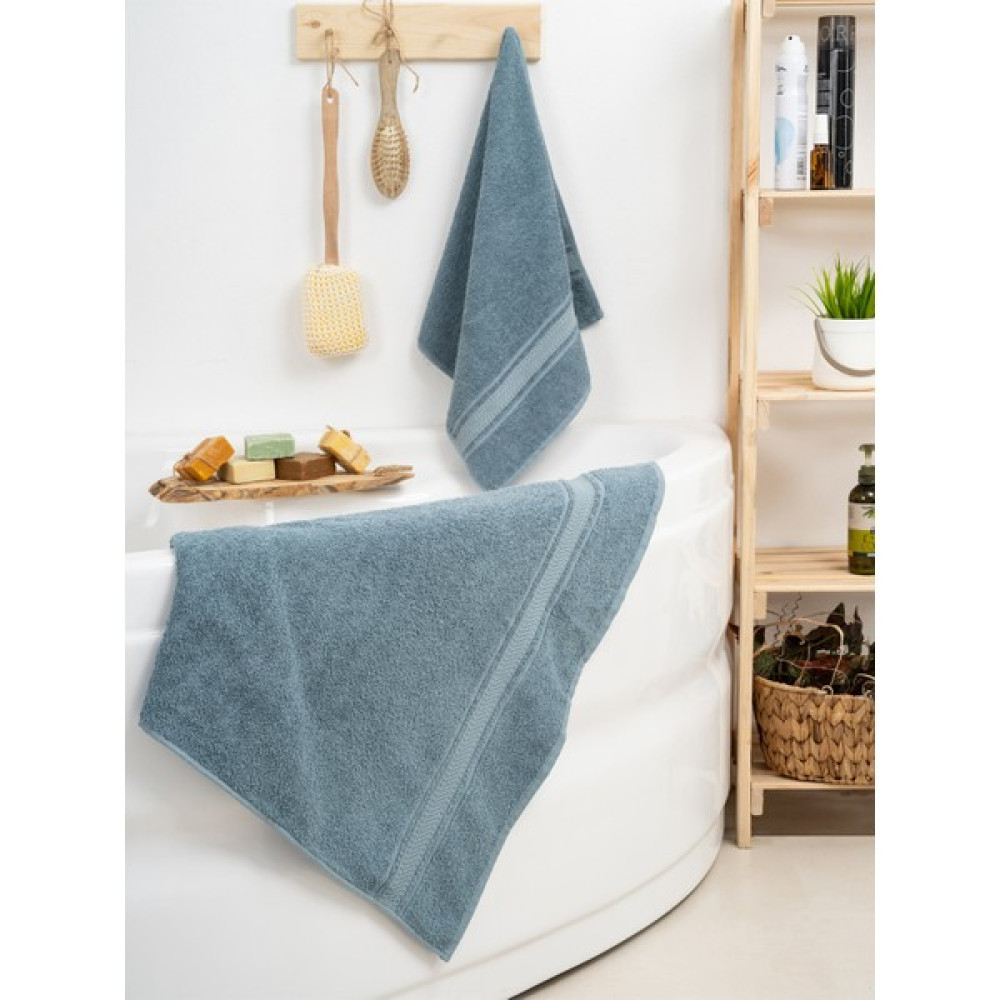 Anne Kokusu 2'li Banyo Havlu Seti - Su Yeşili - 70 x 140 cm Banyo Havlusu Fiyatı