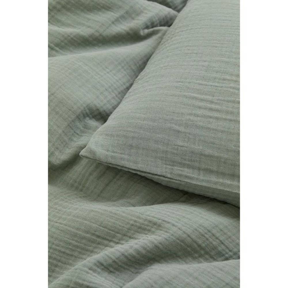 Anne Sesi Bürümcük Müslin Bebek Nevresim Takımı Pamuk - 70 x 110 cm - Yeşil Bebek Nevresim Takımı Fiyatı