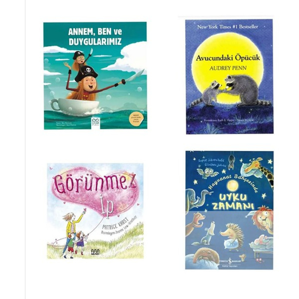 Annem Ben ve Duygularımız - Benim Duygularım ve Annem - Avucundaki Öpücük - Uyku Zamanı 4 Kitap Çocuk Masal Fiyatı