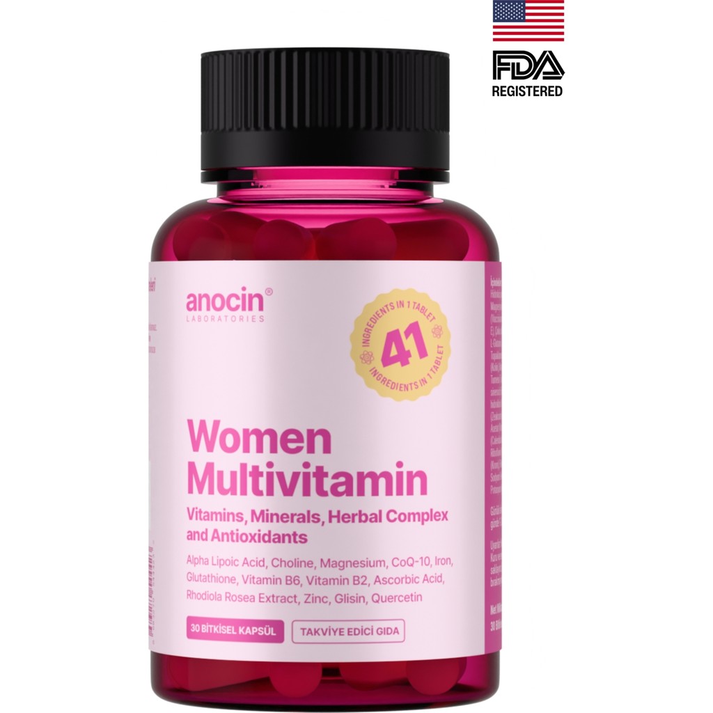 anocin 30 Adet Kadın Multivitamin Kapsül 41 Farklı Vitamin ve Mineral İçeren Türkiye Üretimi Diğer Fiyatı