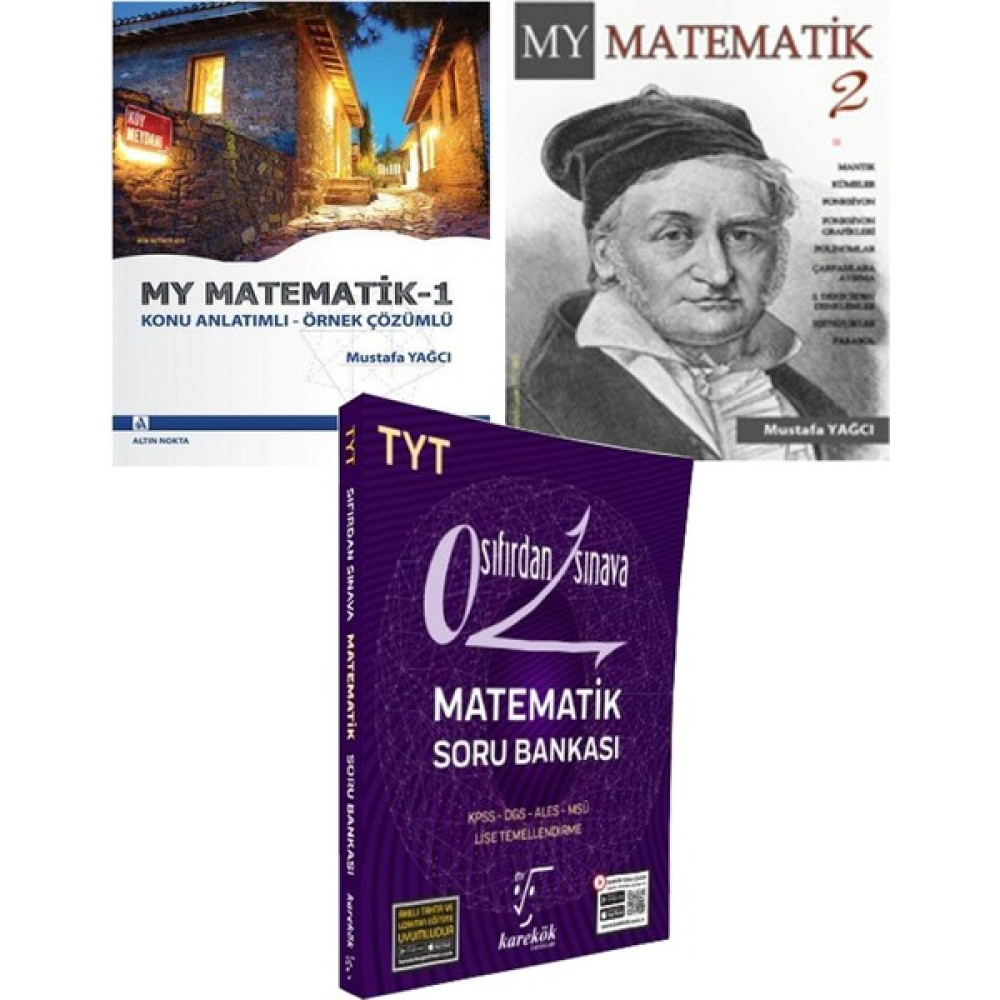 Anonim My Matematik 1 ve 2 Serisi Mustafa Yağcı ve Karekök Sıfırdan Sınava 3 Kitap Kaynak Kitapları Fiyatı