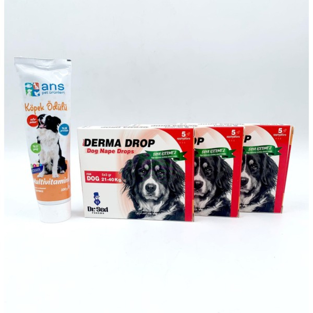 ANS 21-40 kg Köpekler Için Parazit Ürünü 3 Adet + Multivitamin Evcil Hayvan Ürünleri Fiyatı