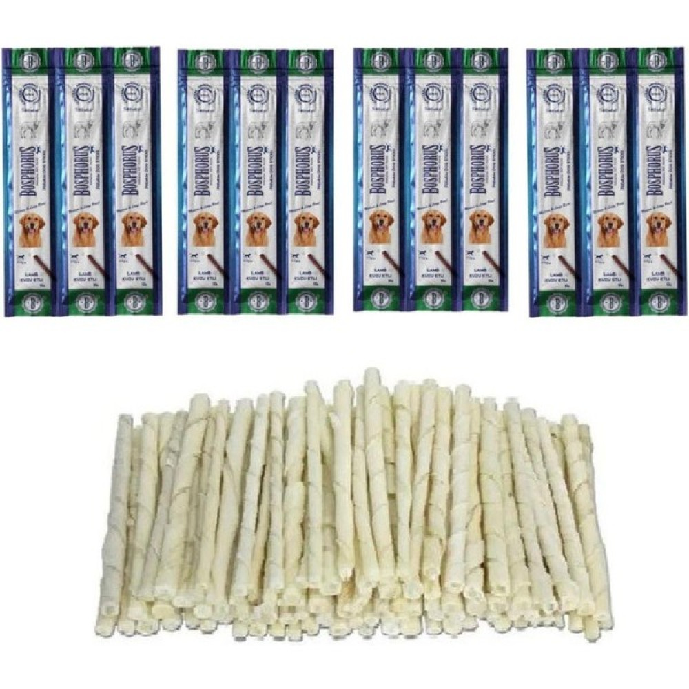 ANS 50 Li Burgu Çubuk + 4 Paket Kuzulu Stick Köpek Ödülü Evcil Hayvan Ürünleri Fiyatı