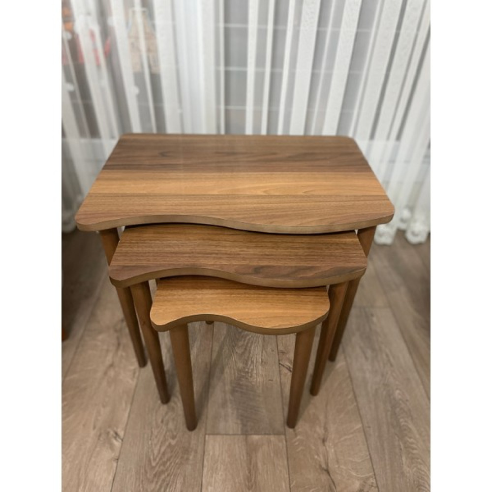Ant Home Monoca Mdf 3'lü Zigon Sehpa - Ceviz Zigon Sehpa Fiyatı