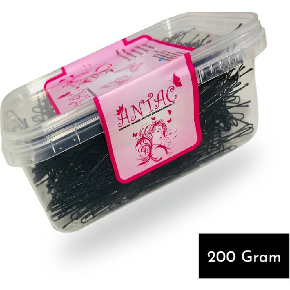 Antaç Ince Siyah Firkete 200 gr Pvc Kutulu Topuzlu Toka, Taç & Saç Bandı Fiyatı