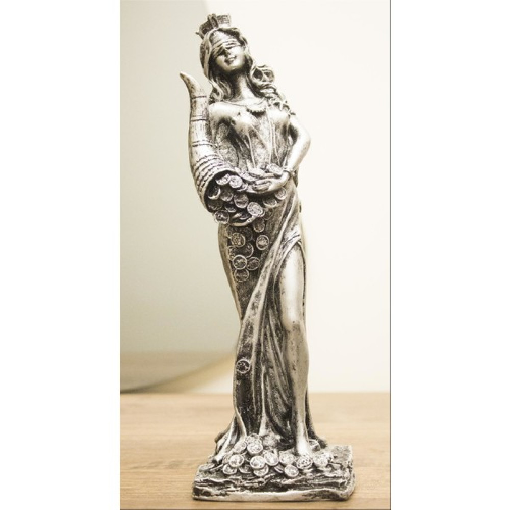Antakya Sanat Tasarım Fortuna Biblo 29 cm Özel Tasarım Mitolojik Tanrıça Heykel Ev Dekor Hediyelik Eşya Biblo Fiyatı