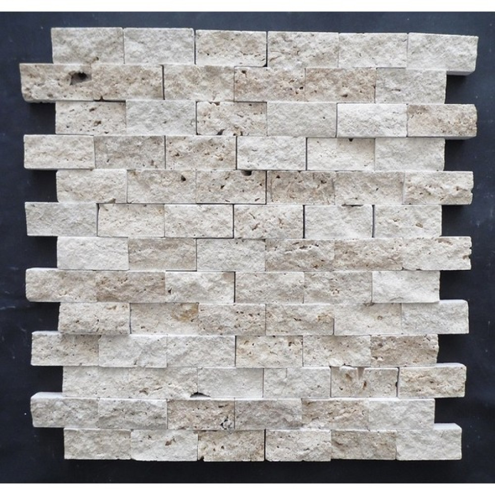 Antalya Taş Market Klasik Traverten 2,3x4,8 Cm Fileli Patlatma Taş Yer / Yüzey Kaplamaları Fiyatı