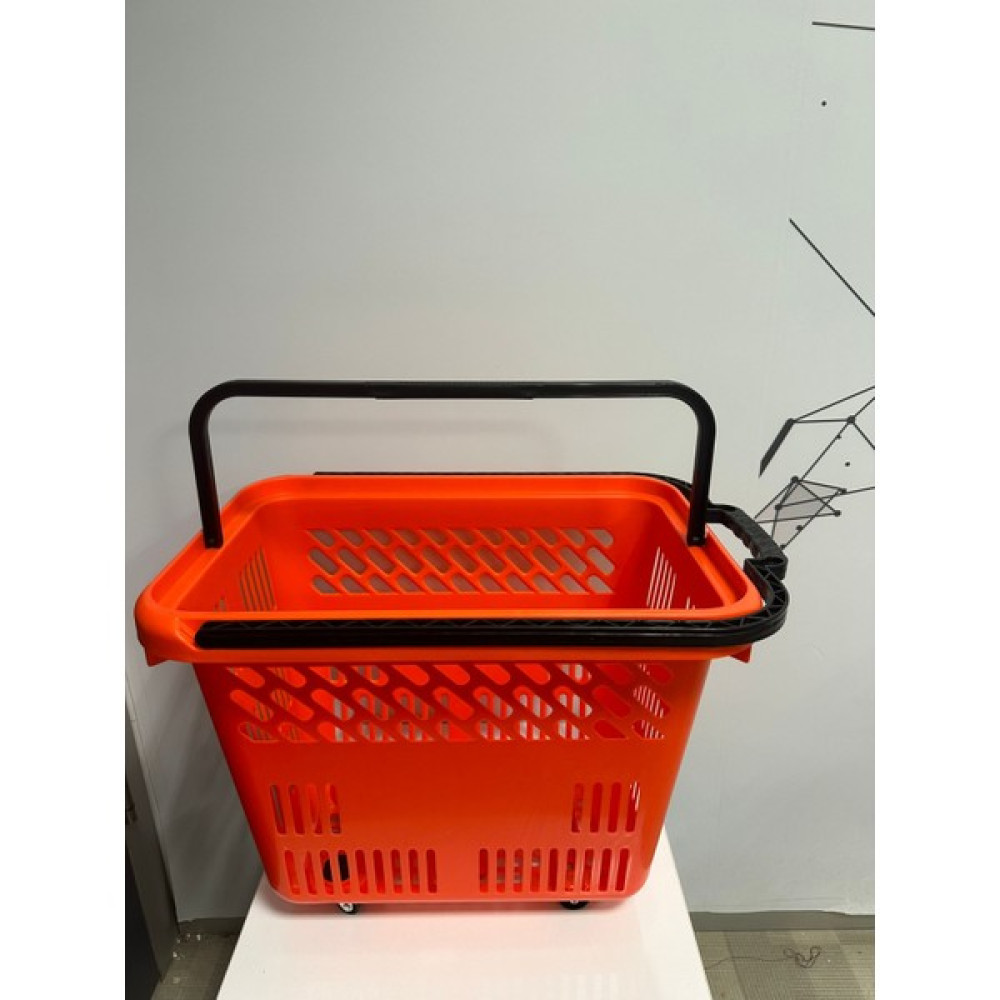 Antelope 54 Lt Tekerlekli Plastik Alışveriş Market Sepeti - Turuncu Sepet Fiyatı