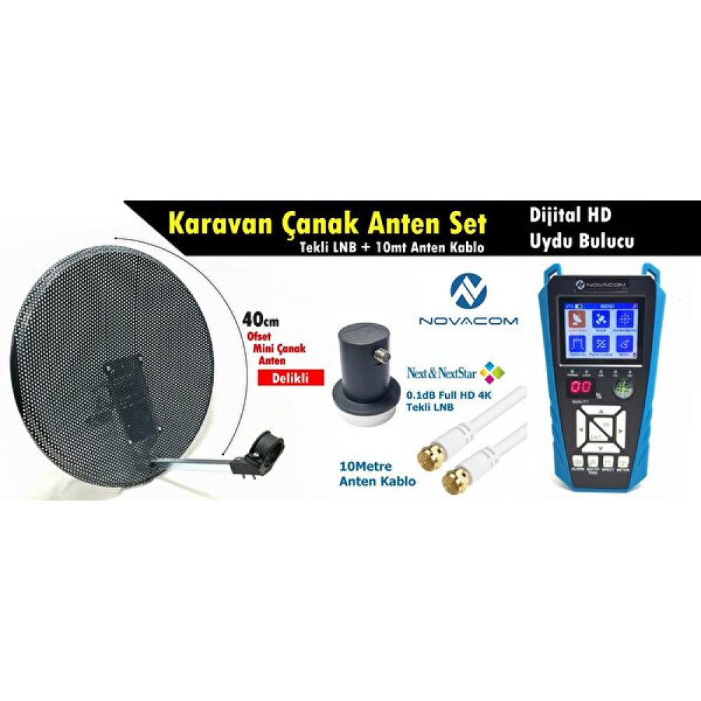 Antenci 40 CM Delikli Karavan Çanak Anten Seti - Dijital HD Uydu Bulucu Çanaklar Fiyatı