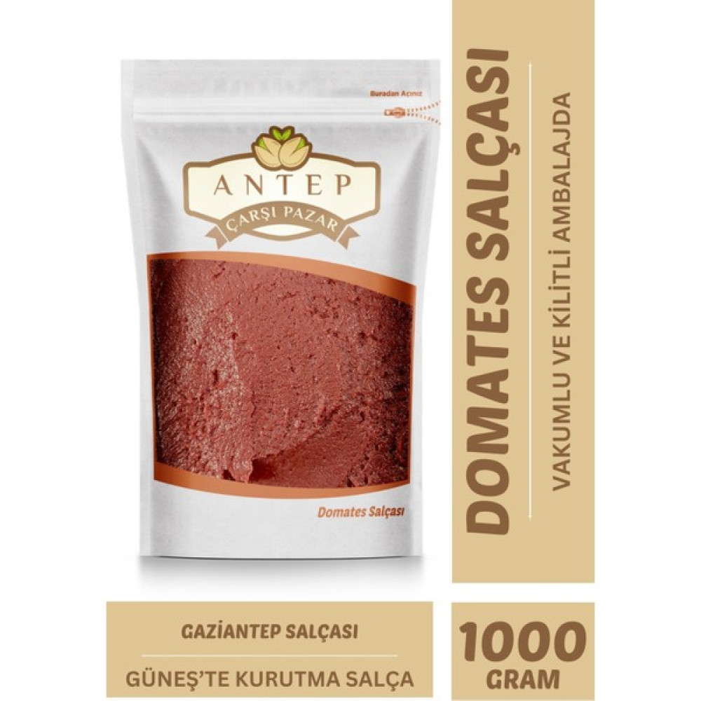 Antep Çarşı Pazar Domates Salçası Gaziantep Ev Yapımı Güneşte Kurutma | 1000 gr - 1 kg Konserve Fiyatı