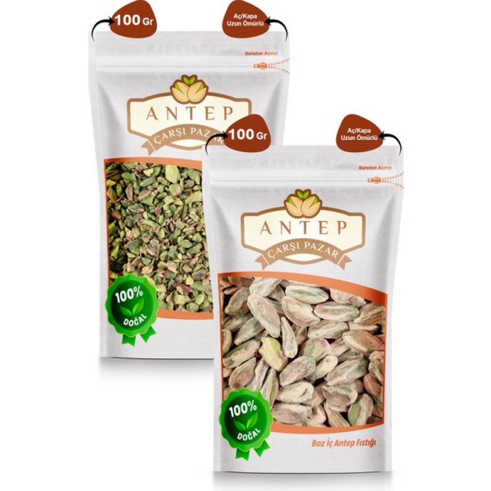 Antep Çarşı Pazar Pirinç Antep Fıstığı 100 Gr. | Boz Antep Fıstığı 100 Gr. - 100 gr Kuruyemiş Fiyatı