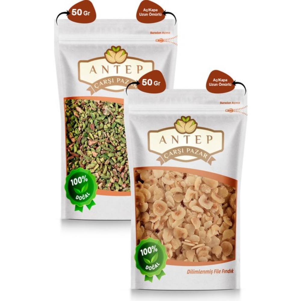 Antep Çarşı Pazar Pirinç Antep Fıstığı 50 gr File Fındık 50 gr Kuruyemiş Fiyatı