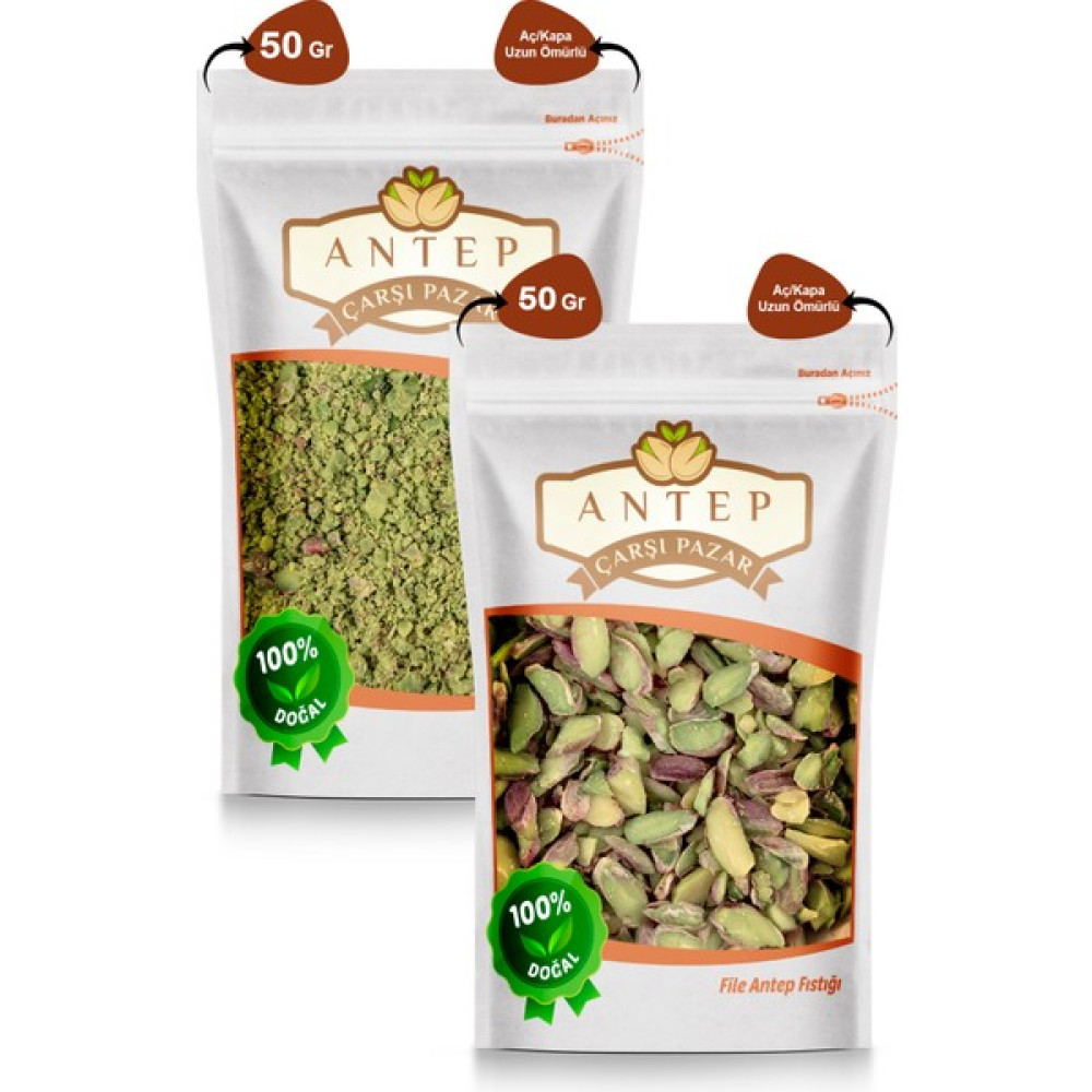 Antep Çarşı Pazar Toz Antep Fıstığı 50 gr File Antep Fıstığı 50 gr Kuruyemiş Fiyatı