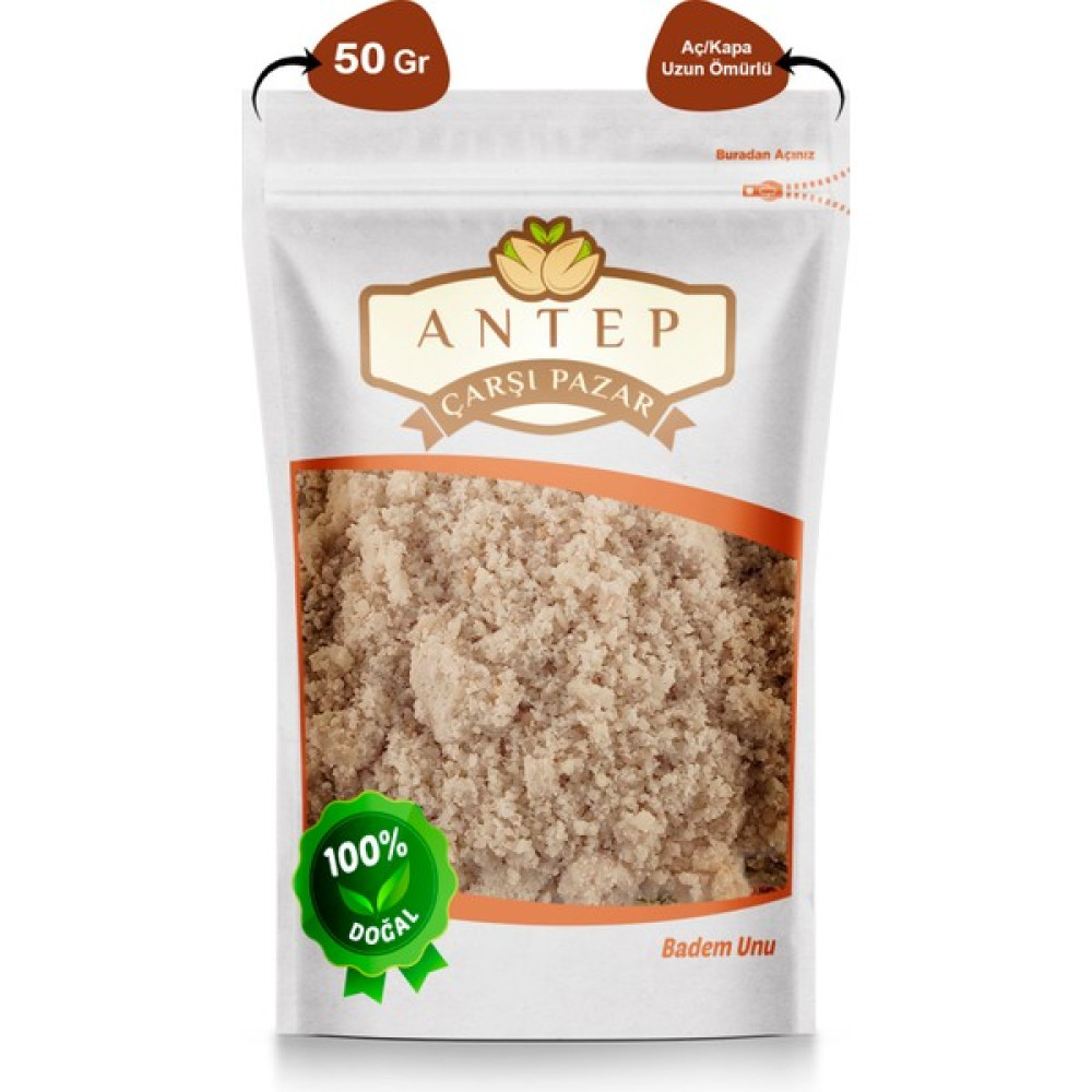 Antep Çarşı Pazar Yerli Badem Unu | 50 Gr. - 50 gr Un ve İrmik Fiyatı