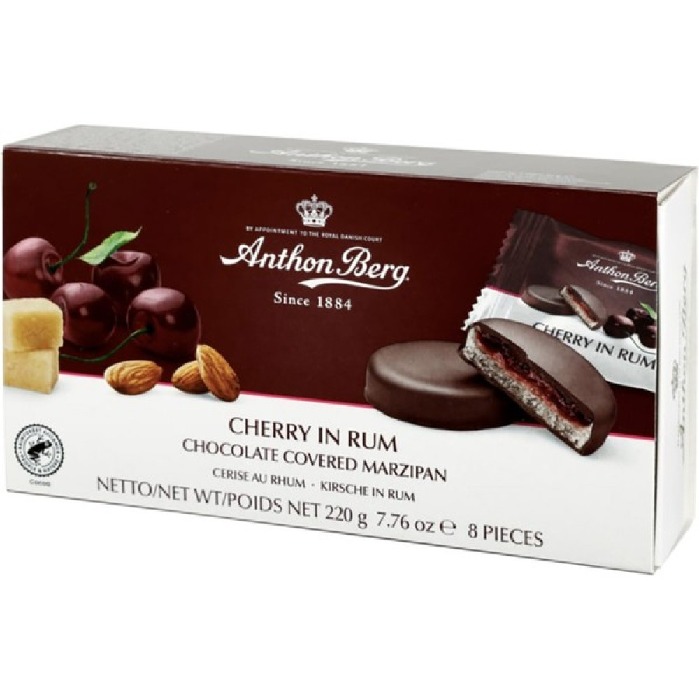 Anthon Berg Bitter Çikolata Kaplı Rom Vişne Dolgulu Badem Ezmesi 220 gr Çikolata ve Gofret Fiyatı