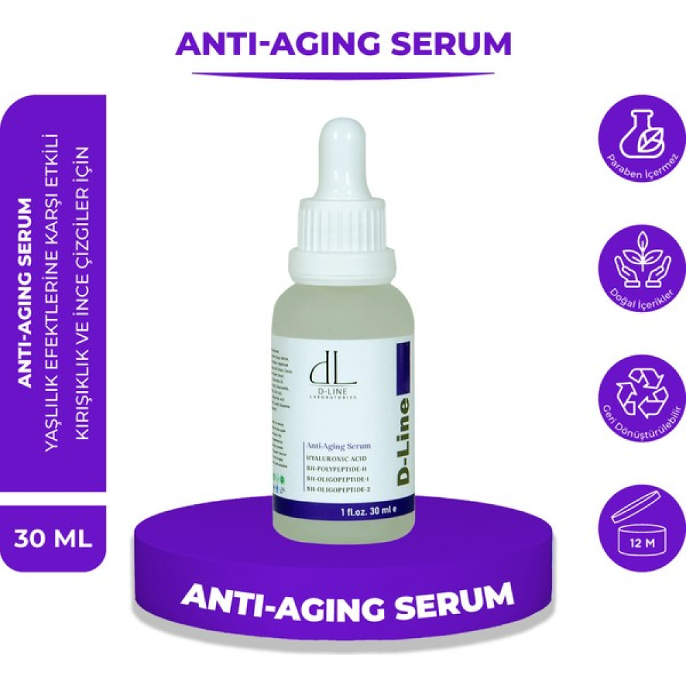 ANTİ-AGİNG SERUM, Yaşlanma karşıtı, Kollajen destekli, Hyaluronik asit, Genç görünümü koruma Anti-Aging / Yaşlanma Karşıtı Fiyatı