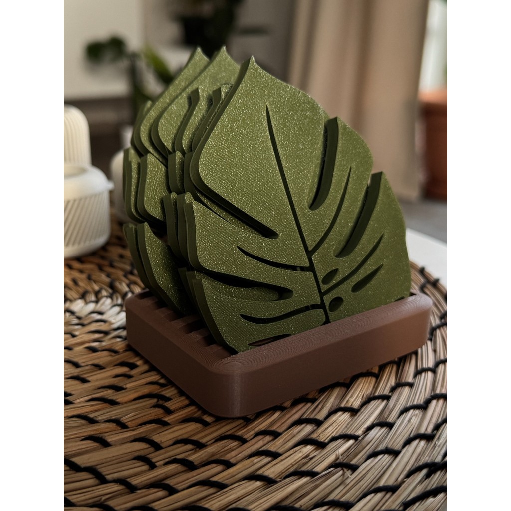 Antilop Yaprak Desenli 3D Baskı Bardak Altlığı – Modern Masa Koruyucu Fincan / Bardak / Kahve Takımı Fiyatı