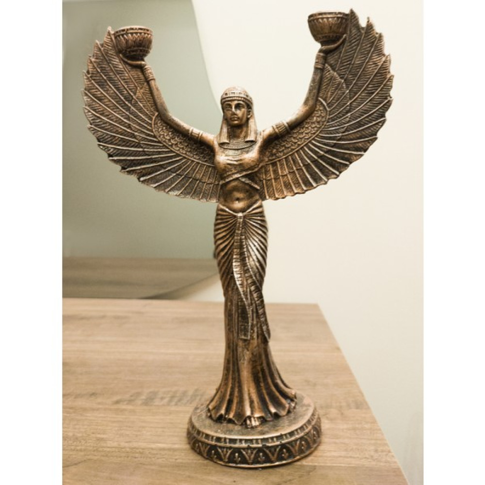 Antioch Artdesign Isis Şamdan Biblo 31 cm Ikili Mumluk Ev Dekor Hediyelik Eşya - Rose Gold Biblo Fiyatı