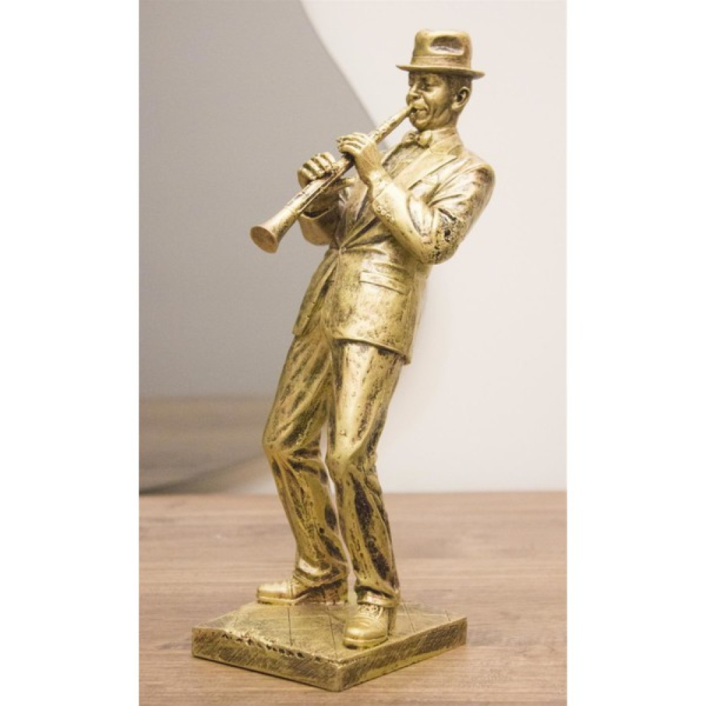 Antioch Artdesign Jazzcı Trompet Tasarım 30 cm Müzisyen Biblo Ev Dekor Hediyelik Eşya Biblo Fiyatı