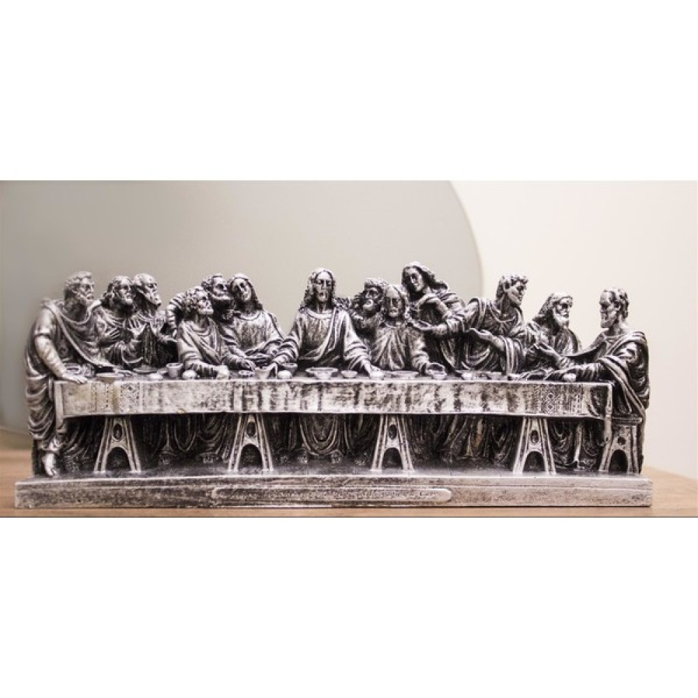Antioch Artdesign Son Akşam Yemeği Tasarım Biblo 31 cm Büyük Boy Ev Dekor Hediyelik Eşya - Gümüş Biblo Fiyatı