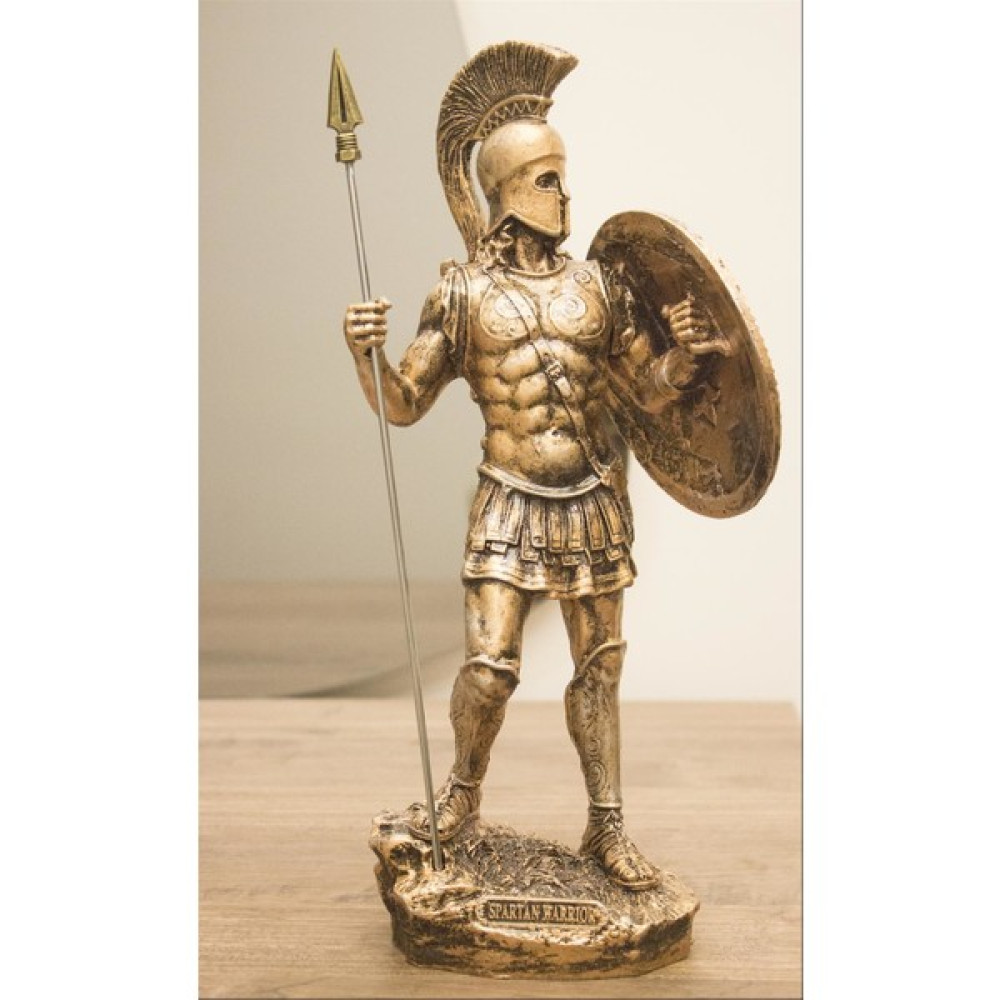 Antioch Artdesign Sparta Askeri Biblo Kral Leonidas Tasarım Spartalı Heykel 34 cm Ev Dekor Hediyelik Eşya Biblo Fiyatı