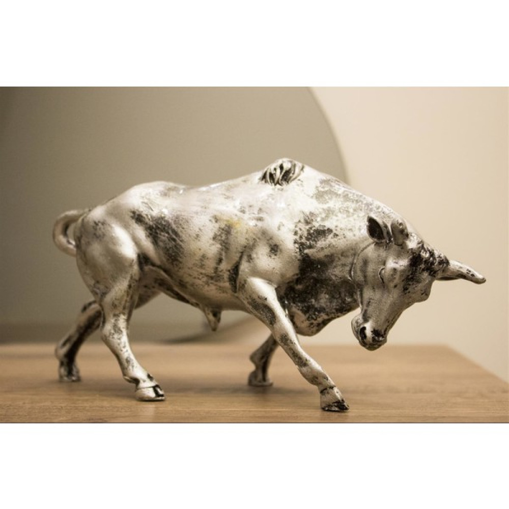 Antioch Artdesign Tasarım Boğa Biblo 28 cm Büyük Boy Heykel Ev Dekor Hediyelik Eşya Biblo Fiyatı
