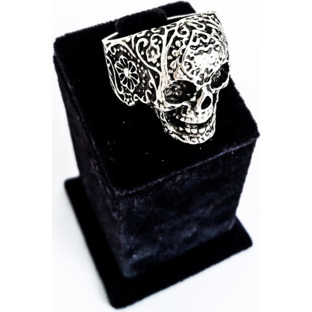 Antique Dolunay Antik Gümüş Kaplama El Yapımı Ayarlanabilir Gotik Kurukafa Unisex Yüzük Gümüş Yüzük Fiyatı