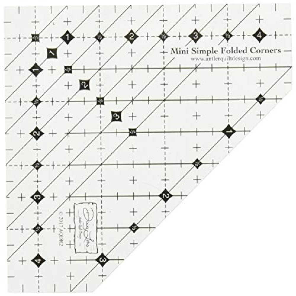 Antler Quilt Design Mini Simple Folded Corners Ruler