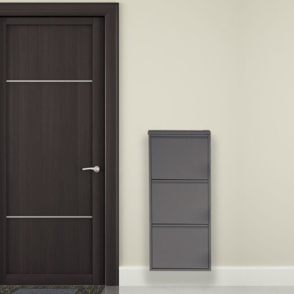 Antrasit Metal Ayakkabilik Mac3 - 3 Kapakli - 50X15x103 H Ayakkabılık Fiyatı