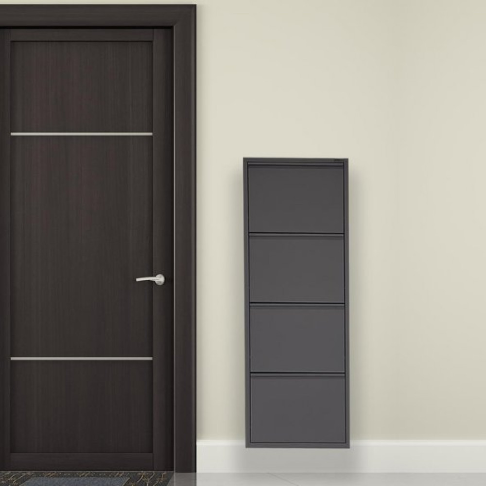 Antrasit Metal Ayakkabilik Mac4 - 4 Kapakli - 50X15x136 H Ayakkabılık Fiyatı