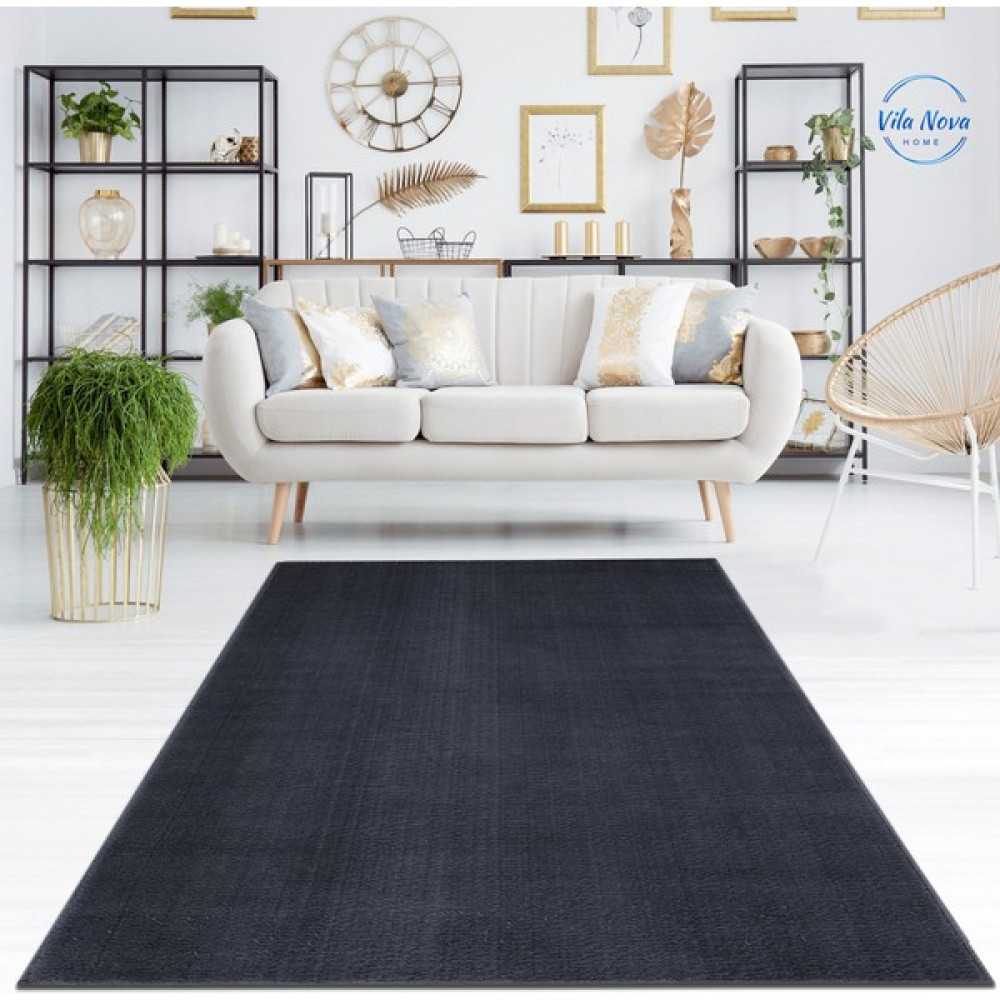 Antrasit Post Peluş Yumuşak Yıkanabilir Kaymaz Dot Taban Salon Koridor Çocuk Halısı - 80 x 180 cm Salon Halısı Fiyatı