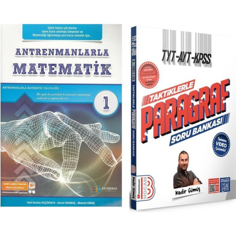 Antremanlarla Matematik 1 ve Benim Hocam Taktiklerle Paragraf Soru 2 Kitap Set Temel Yeterlilik Testi (TYT) Fiyatı