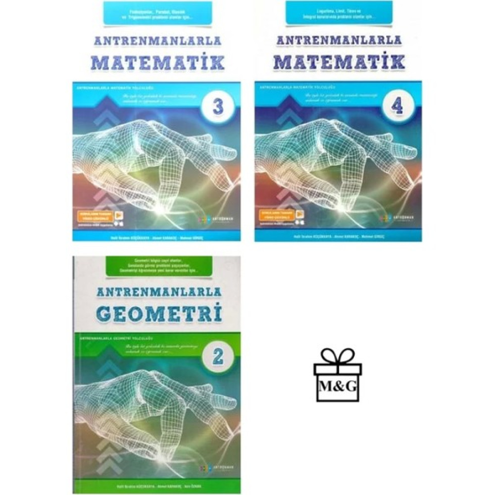 Antrenman Yayıncılık Antremanlarla Matematik-3,-4 ve Antremanlarla Geometri-2 Ders Sınav Kitapları Fiyatı